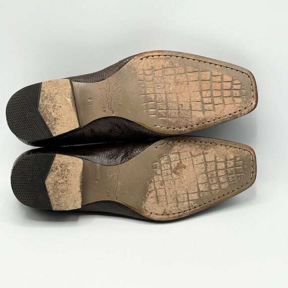 Romano Exotic Alligator Leather Brown Handmade in Mexico Dark Brown Loafers Styl main image 4